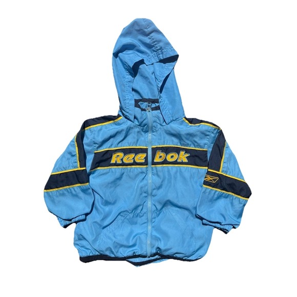 Vintage Reebok Baby/ Toddler  Thermal Lightweight Hooded Windbreaker Jacket 24M - Picture 1 of 5